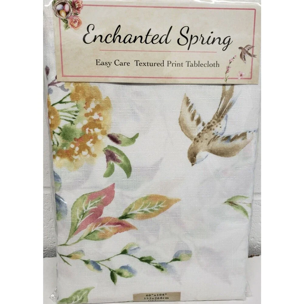 Printed Linen Tablecloth 60